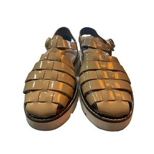 Anthropologie Tan Fisherman Sandals